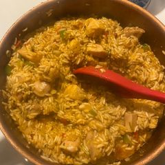 A picture of Chicken and Rice (Arroz con pollo) Cuban.