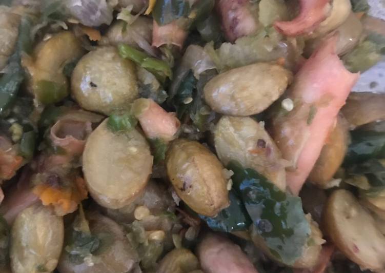 Resep Jengkol cumi kering cabe ijo… Lezat