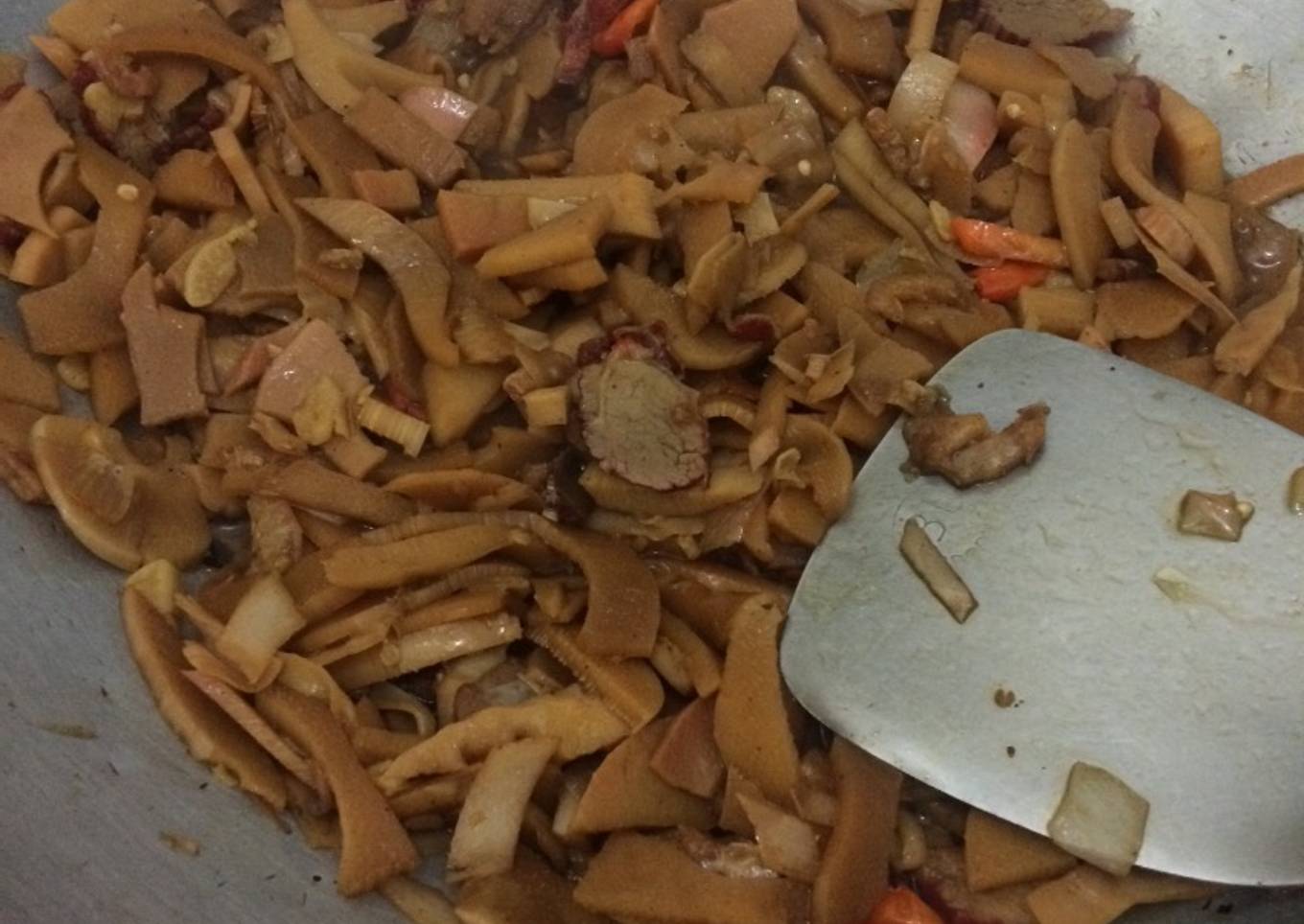 Tumis rebung bumbu ngohyong (pekak)