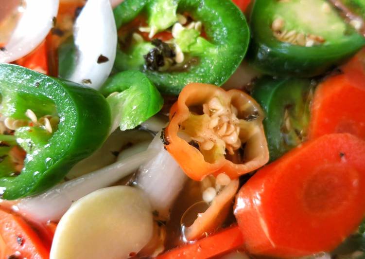 Recipe of Tasty Quick & Easy Mexican Style Pickled Jalapeños