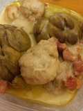 Alcauciles con albóndigas y jamón 🍲