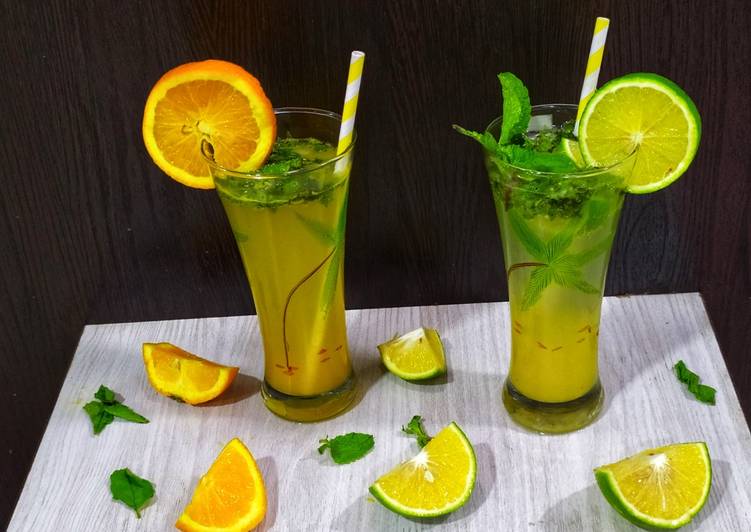 Recipe: Perfect Orange Mosambi Mint Mojito Mocktail This is A Recipe That Has Been Tested  From My Kitchen !!