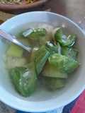Sayur bening emes/oyong/gambas dan labu putih