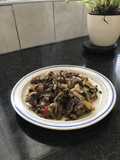 Lamb liver with chilli and onion