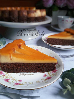 Foto resep The Impossible Chocolate Butter Cake / Magic Flan cake
