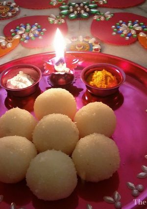 A picture of Coconut Ladoo Recipe / Coconut Ladoo with milk Recipe / Nariyal.