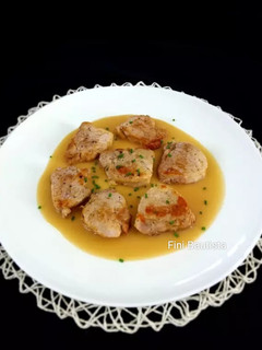 Una foto de Solomillo de cerdo con salsa gravy