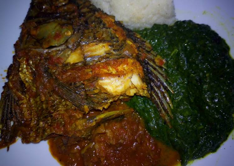 Recipe of Speedy Ugali,fishstew &amp;veges #mystaplefoodrecipecontest #4weekchallenge