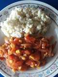 Tomaticán de pollo, receta chilena. (Para: 4 personas)