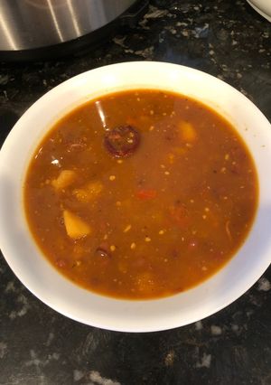 Una foto de Frijoles colorados a lo cubano
