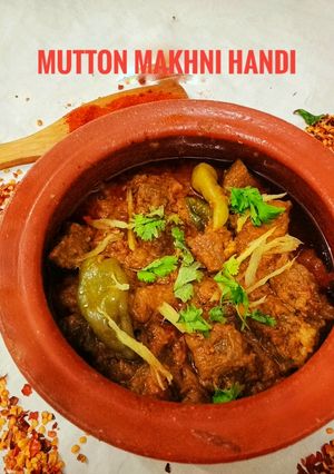 A picture of Mutton makhni handi.