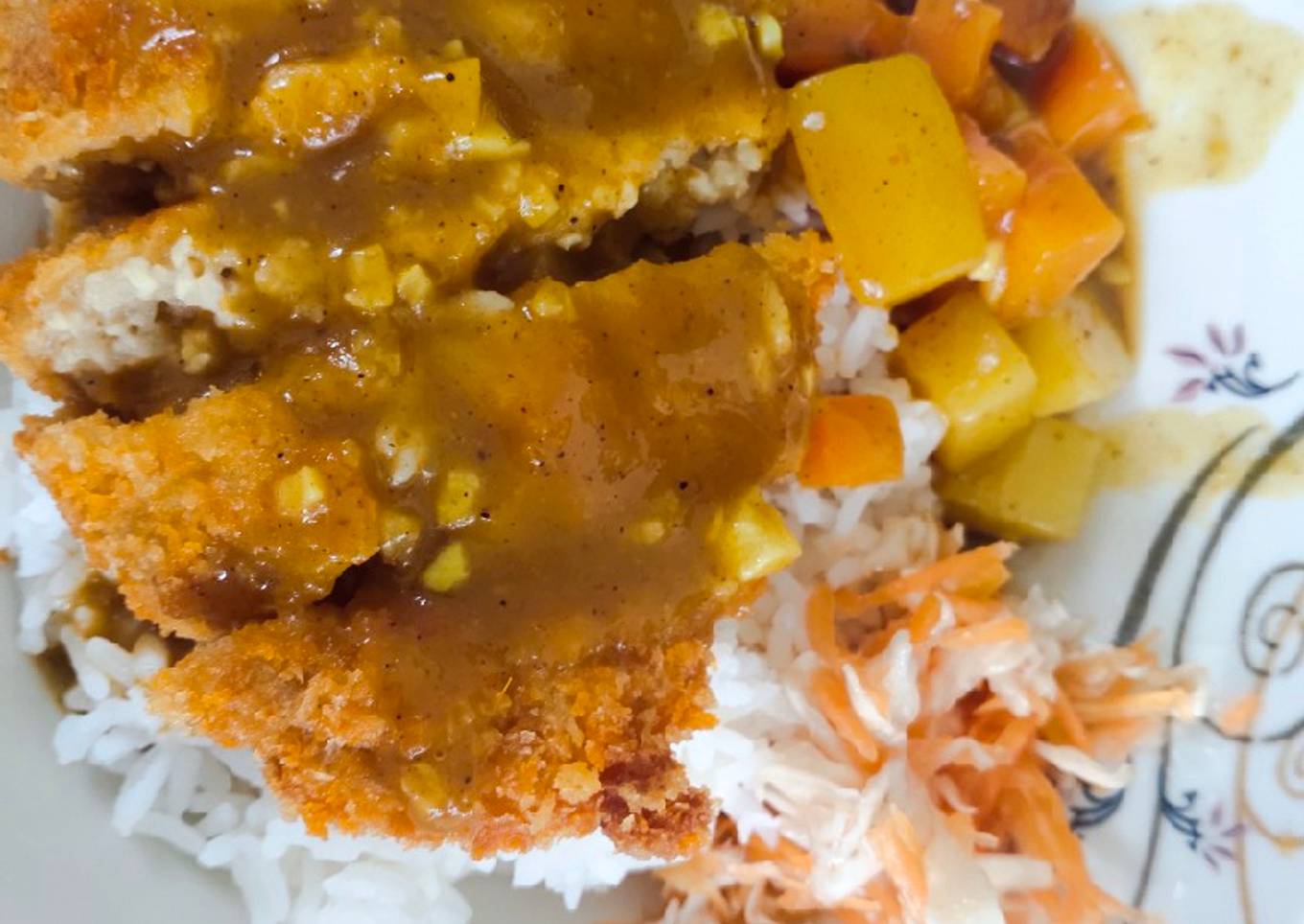 Rice bowl Tahu katsu curry