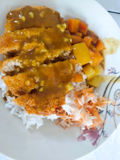 Foto resep Rice bowl Tahu katsu curry