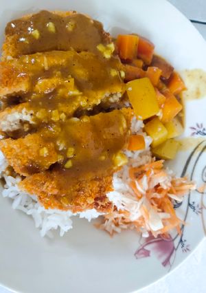 Foto resep Rice bowl Tahu katsu curry