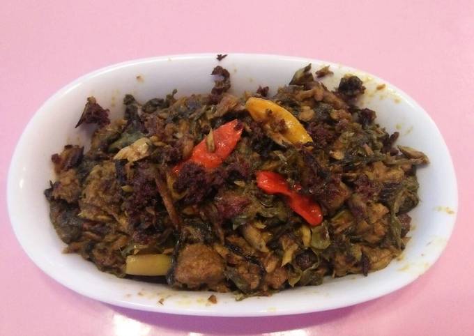 Rendang pakis ikan tongkol