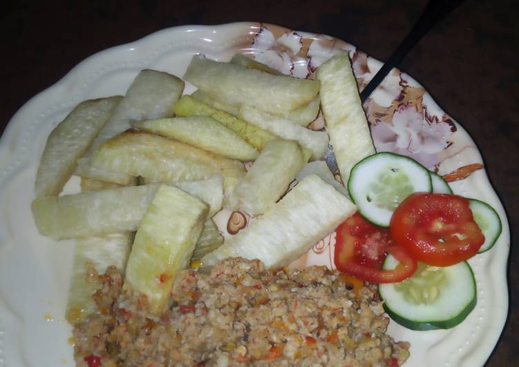 How to Make Any-night-of-the-week Fried yam with egg source Cooking Basics for Beginners
