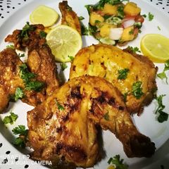 Grilled mango chicken A picture of Grilled mango chicken.