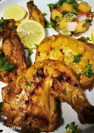 A picture of Grilled mango chicken.
