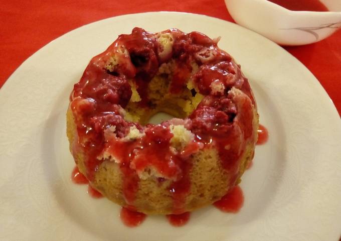 Recipe of Favorite #cake baking with fruits Raspberry mini bundt cake