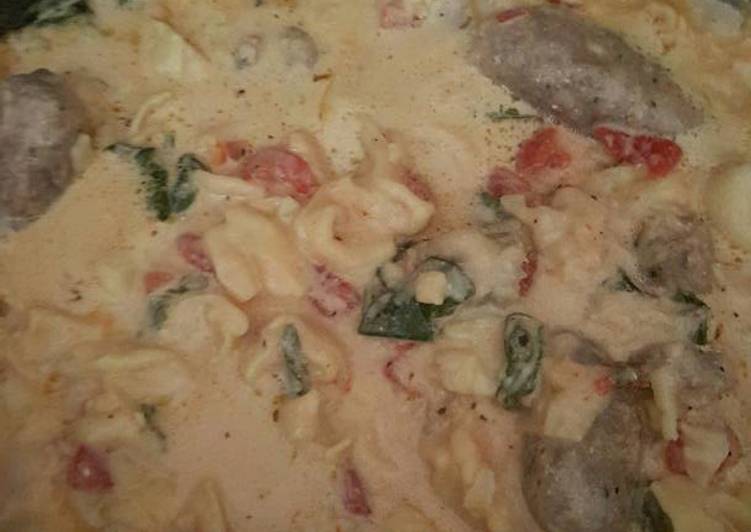 Recipe of Homemade Crock pot sausage and tortellini soup