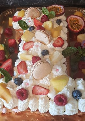 Une photo de 44• 🎂 Number Cake Bergamote & sa mousse Framboise-Passion-Citron 🍰