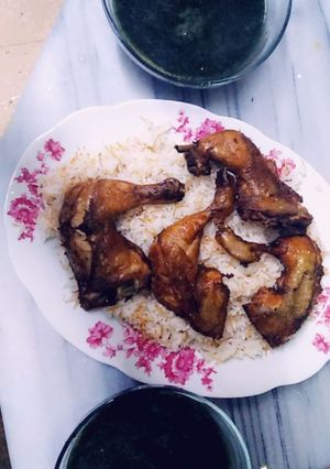 صورة لوصفة ملوخية بدجاج 🌹