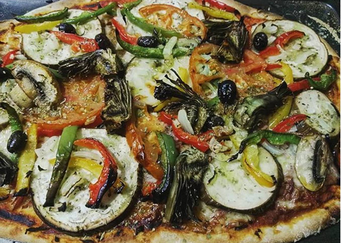Pizza vegana casera 100% natural