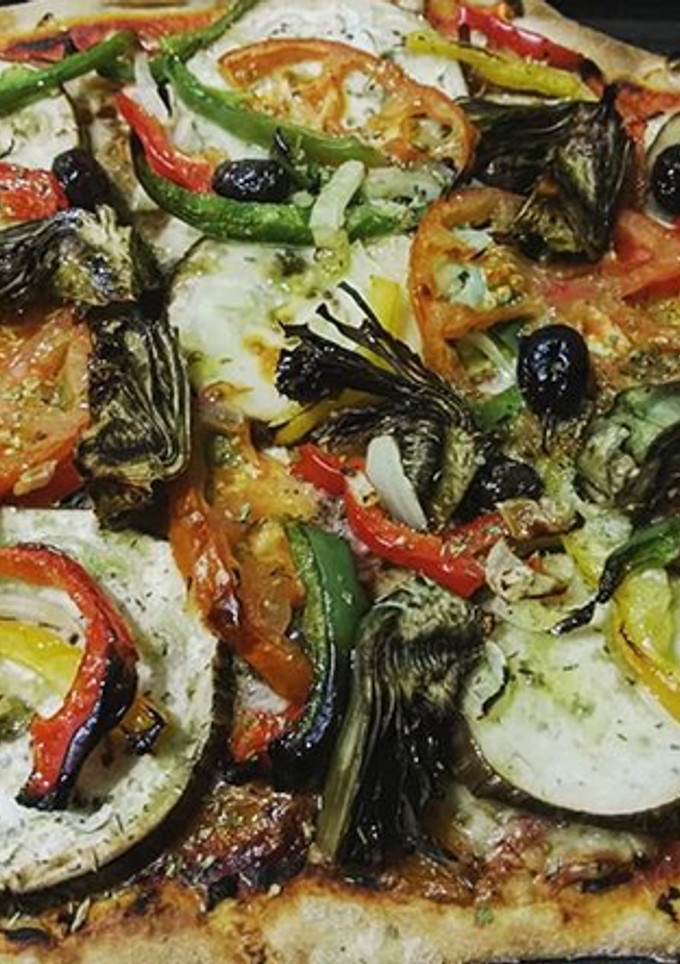 Una foto de Pizza vegana casera 100% natural