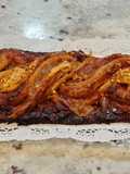 Trenza de hojaldre y turrón de Jijona