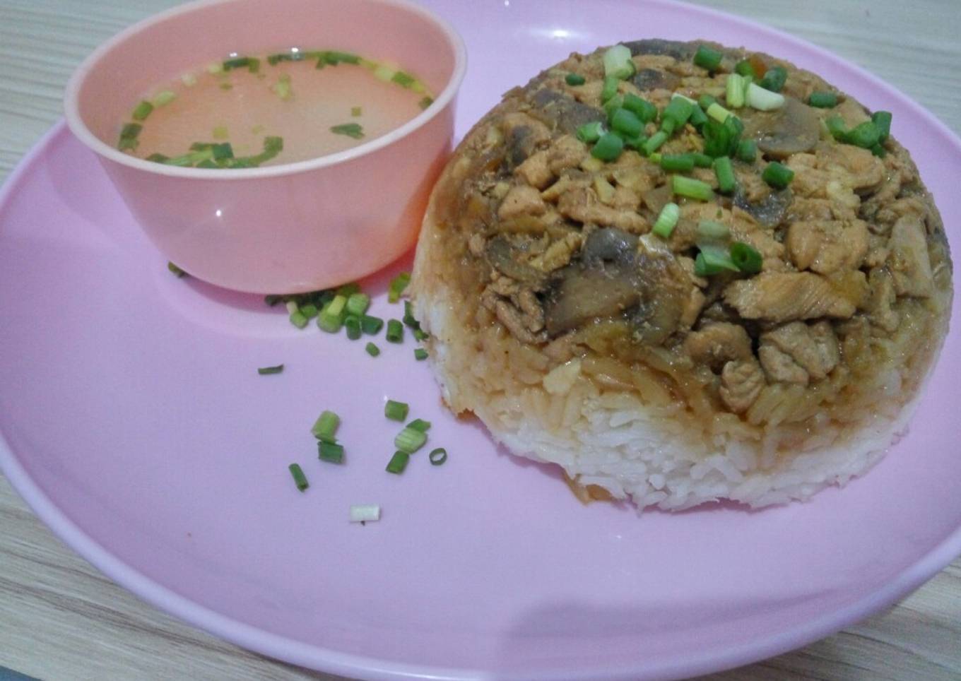 Nasi Tim Ayam Jamur