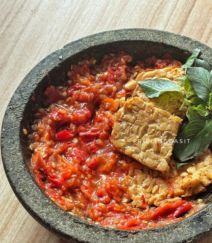 Foto resep Sambal Tempe Penyet Panggang Teflon (Oil-Free)