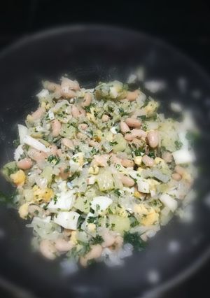Una foto de Ensalada de porotos