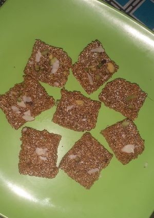 A picture of Rajgira seed burfi.