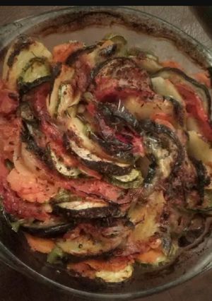 Une photo de Tian de légumes