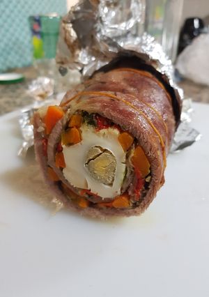 Una foto de Matambre de carne relleno