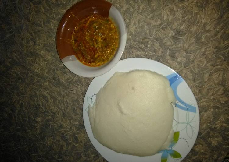 Steps to Prepare Any-night-of-the-week Okro soup and white amala