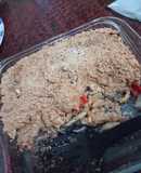 Crumble integral de morrón y pollo con un toque especial 😊
