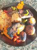 Carne al horno de leña, con vegetales. #delantaldorado