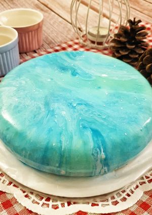 鏡面蛋糕（青檸巧克力慕斯）Mirror Glaze Cake (Lime Chocolate Mousse) 的食譜成品照片