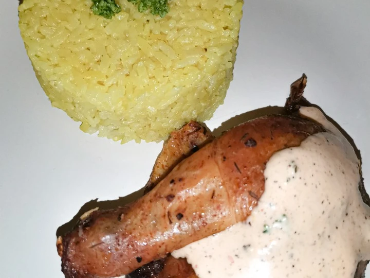 Easy Way Make Recipe Roasted Peri-peri Chicken w/ Yellow Rice that is Delicious, Appealing}