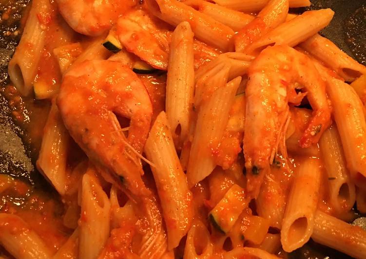 Penne all’Arrabbiata with Shrimp