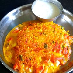 A picture of Crispy soft spongy Rice flour dosa.