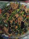 Tumis daun leunca/lumai dan jamur kukur