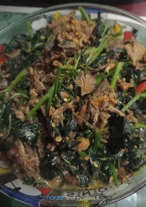 Foto resep Tumis daun leunca/lumai dan jamur kukur