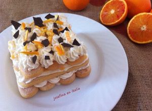 Una foto de Tiramisú de naranja/Tiramisù di arance