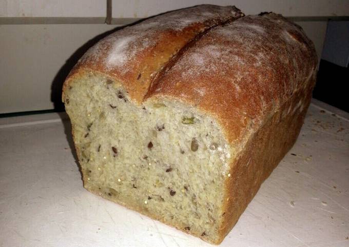 Step-by-Step Guide to Make Quick Delicious multigrain olive oil white bread