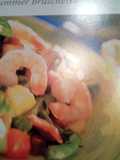shrimp salad with warm bacon dressing