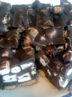 A picture of Rocky Road Squares.