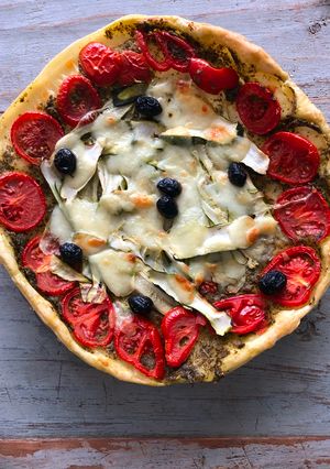 Une photo de Tarte tomates mozzarella
