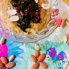A picture of Paan flavoured Daliya Kheer.